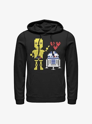 Star Wars R2-D2 C-3PO Pixel Love Hoodie