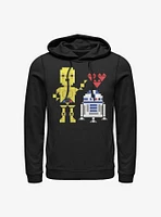 Star Wars R2-D2 C-3PO Pixel Love Hoodie