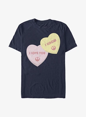 Star Wars Candy Hearts I Love You Know T-Shirt