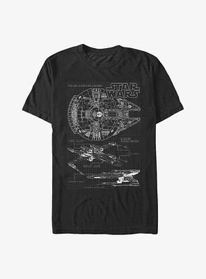 Star Wars Ship Schematics T-Shirt