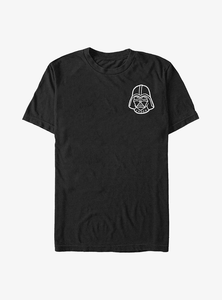 Star Wars Vader Outline Badge T-Shirt