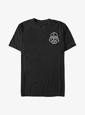 Star Wars Vader Outline Badge T-Shirt