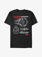 Star Wars Falcon Blueprints T-Shirt