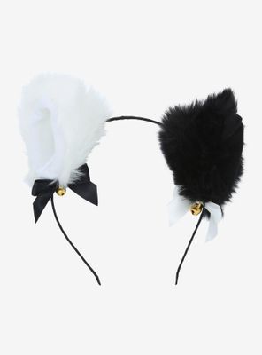 Black & White Split Cat Ear Headband