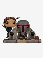 Funko Pop! Television Moments Star Wars The Mandalorian Boba Fett and Fennec on Throne Vinyl Figure