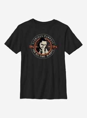 Marvel Loki Circle Stamp Youth T-Shirt