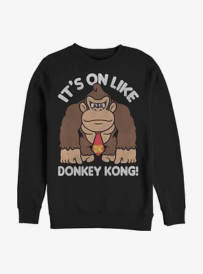 Nintendo Donkey Kong Fist Pump Crew Sweatshirt