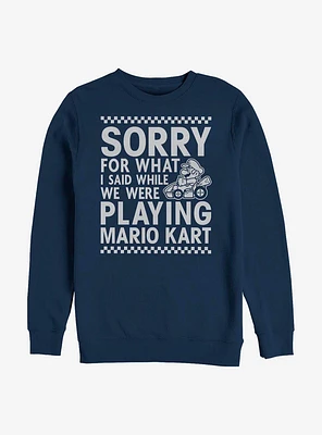Nintendo Mario Sorry For What I Said Crew Sweatshirt