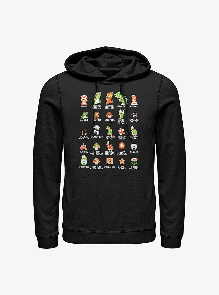 Nintendo Mario Pixel Cast Hoodie