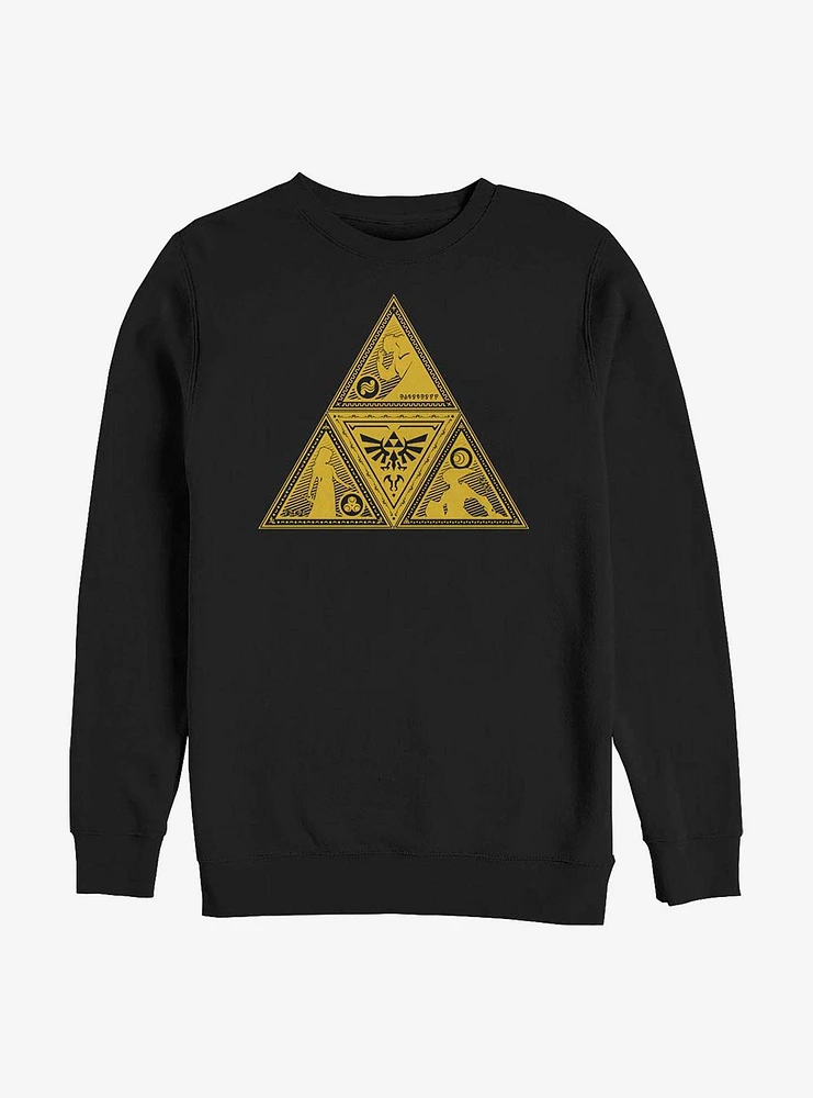 Nintendo Zelda Silhouette Triforce Crew Sweatshirt