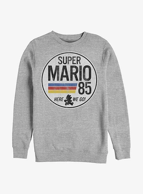 Nintendo Mario Here We Go Crew Sweatshirt