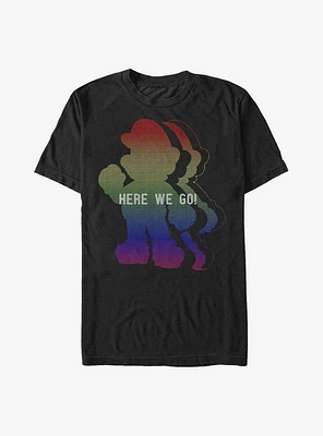 Nintendo Mario Rainbow Here We Go T-Shirt