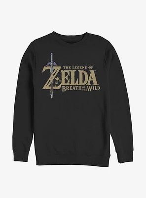 Nintendo Zelda Breath Of The Wild Logo Crew Sweatshirt