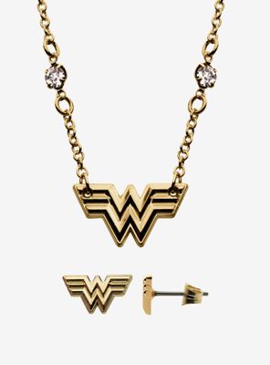 DC Comics Wonder Woman 1984 Necklace And Earrings Set