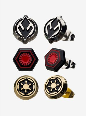 Star Wars Episode 9 Empire Symbol Symbol & First Order Stud Earrings