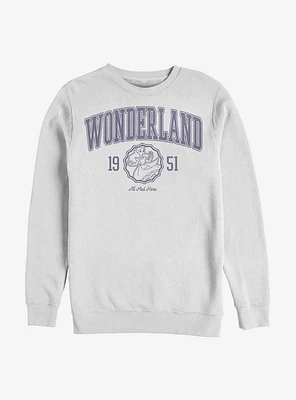 Disney Alice Wonderland 1951 All Mad Here Crew Sweatshirt