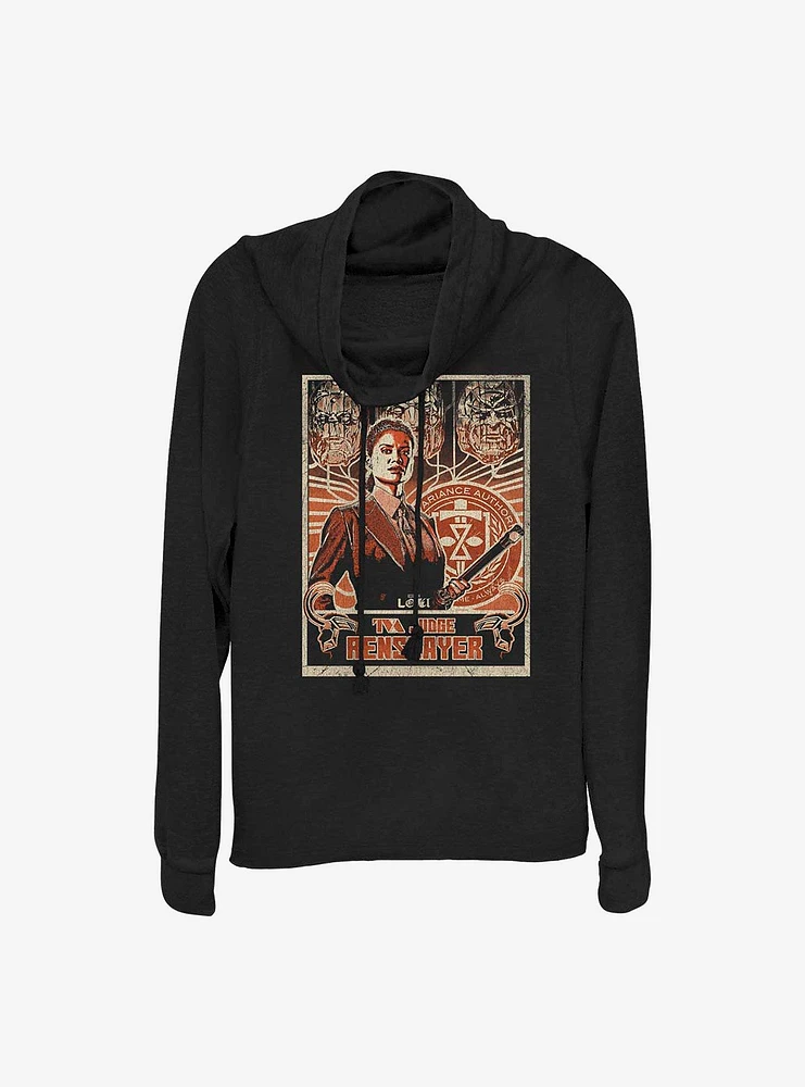 Marvel Loki TVA Judge Renslayer Cowlneck Long-Sleeve Girls Top