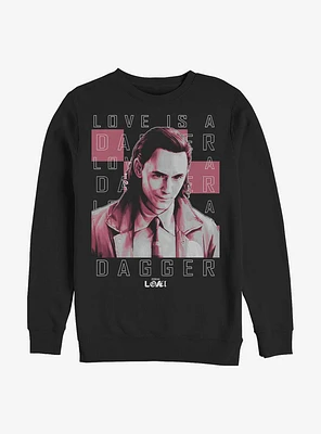 Marvel Loki Love Is A Dagger Crew Sweatshirt