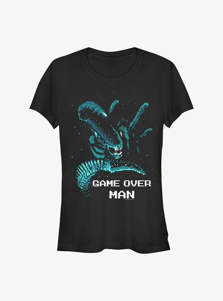 Alien Pixel Game Over Man Girls T-Shirt