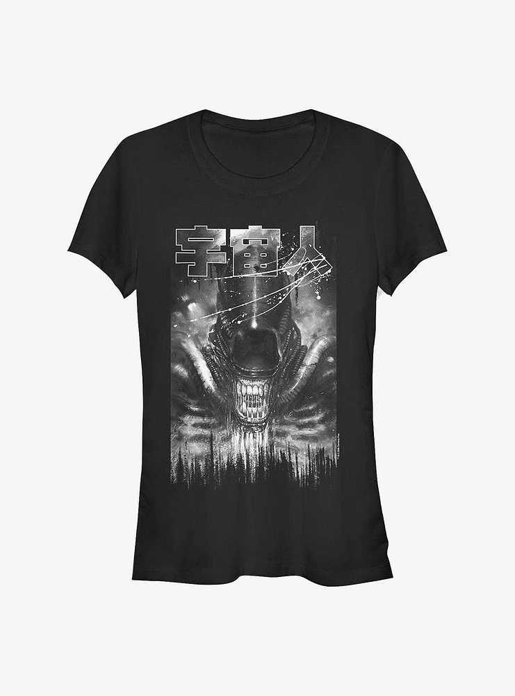 Alien Splatter Poster Girls T-Shirt