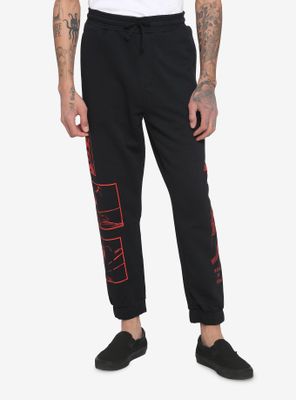 Attack On Titan Character Grid Sweatpants