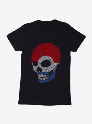 iCreate Americana Skull Print Womens T-Shirt