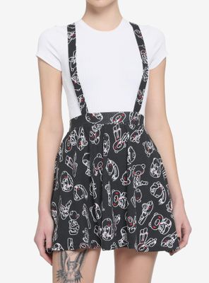 Gloomy Bear Outline Suspender Skirt
