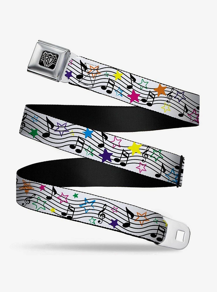 Music Notes Stars Seatbelt Belt