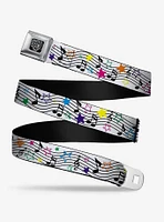 Music Notes Stars Seatbelt Belt