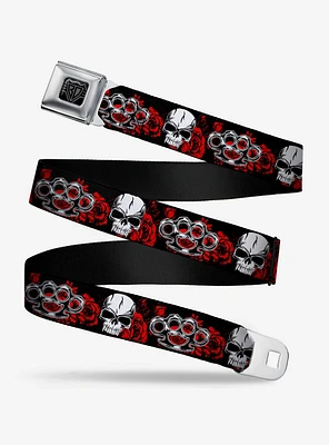 Skulls & Roses Seatbelt Belt