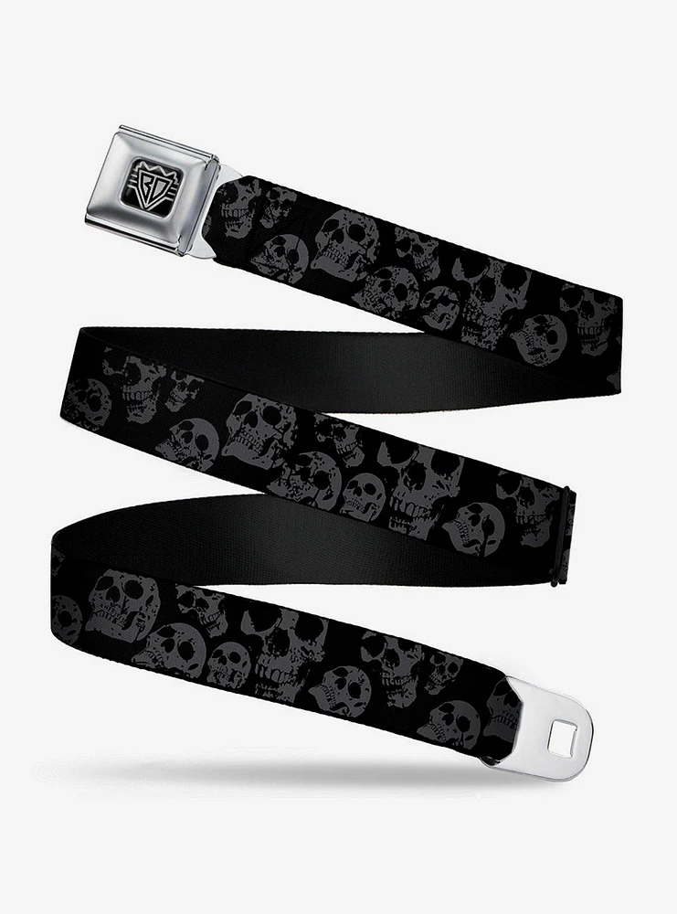 Stacked Skulls Seatbelt Belt