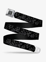 Stacked Skulls Seatbelt Belt