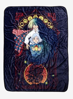 Studio Ghibli Howl's Moving Castle Trio Throw Blanket