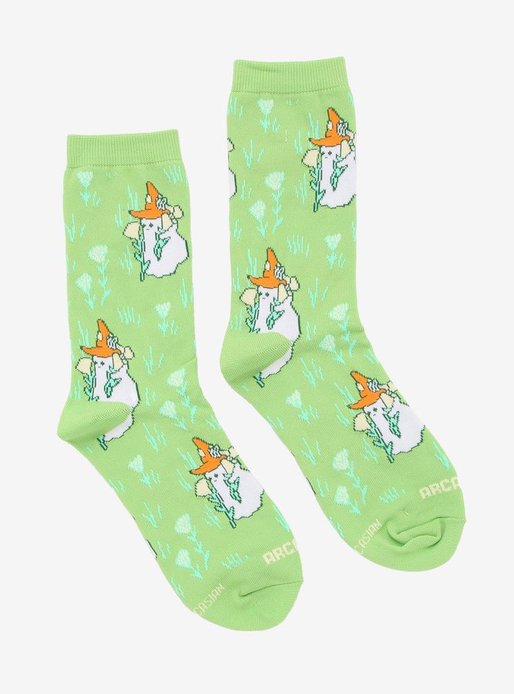Ghost Cottage Crew Socks By Arcasian