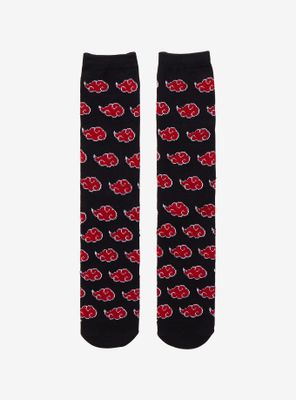 Naruto Shippuden Akatsuki Clouds Crew Socks - BoxLunch Exclusive