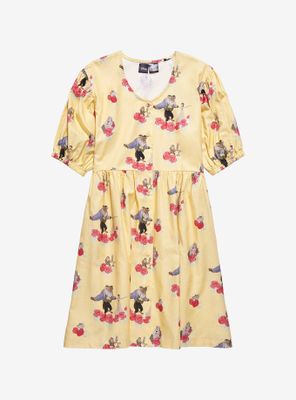 Cakeworthy Disney Beauty and the Beast Characters Allover Print Dress