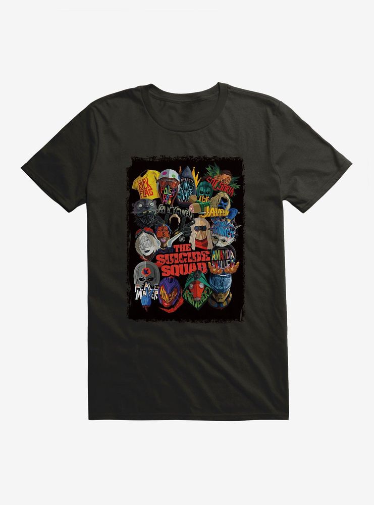 DC Comics The Suicide Squad Character Outlines T-Shirt
