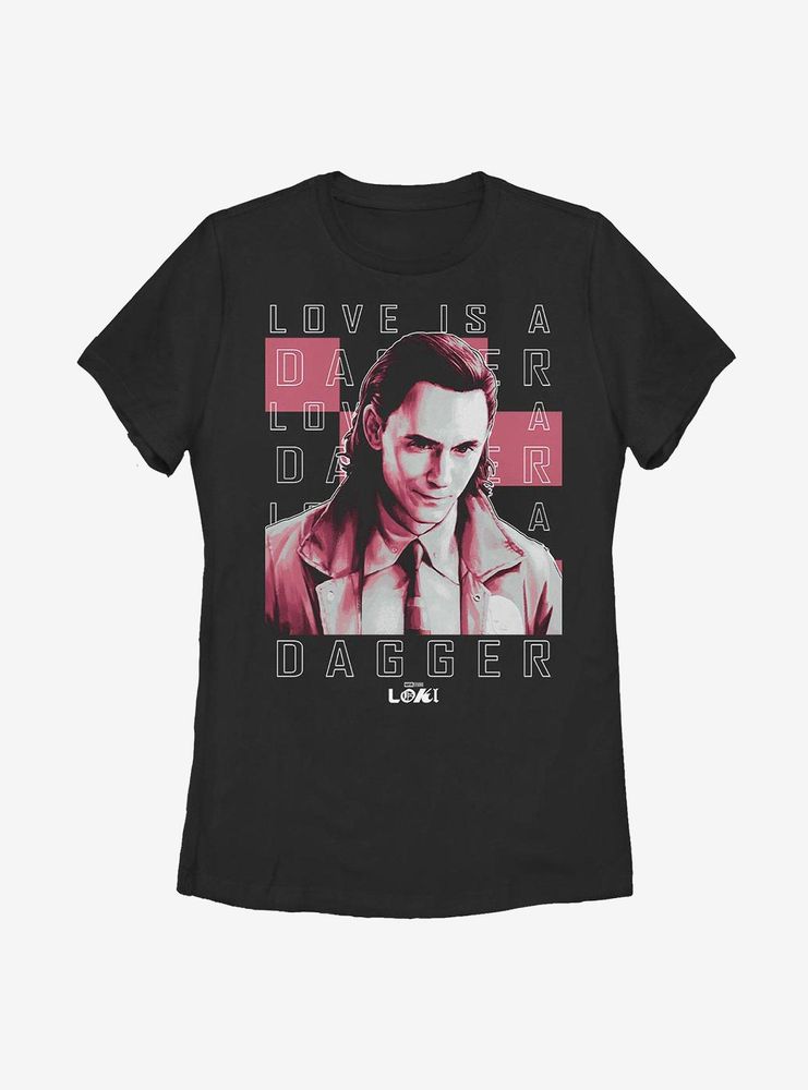 Marvel Loki Love Is A Dagger Womens T-Shirt
