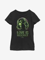 Marvel Loki Love Is Mischief Sylvie Youth Girls T-Shirt