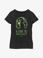 Marvel Loki Love Is Mischief Sylvie Youth Girls T-Shirt