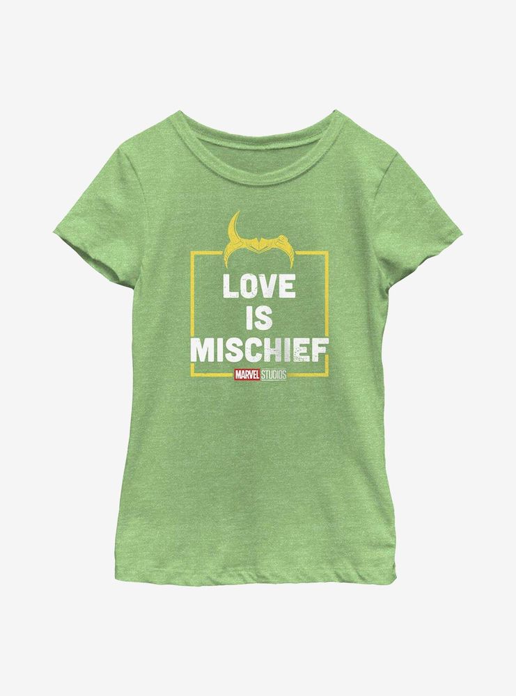 Marvel Loki Love Is Mischief Youth Girls T-Shirt
