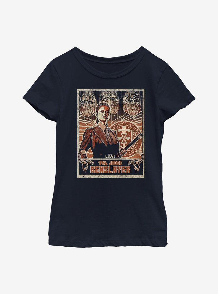 Marvel Loki TVA Judge Renslayer Youth Girls T-Shirt