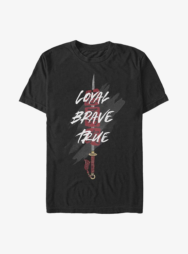 Disney Mulan Sword Loyal Brave True T-Shirt