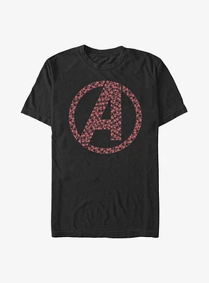 Marvel Avengers Logo Heart Fill T-Shirt