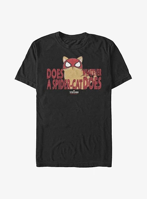 Marvel Spider-Man Cat Text T-Shirt