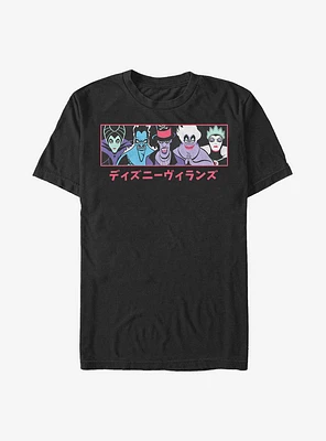 Disney Villains Japanese Text T-Shirt