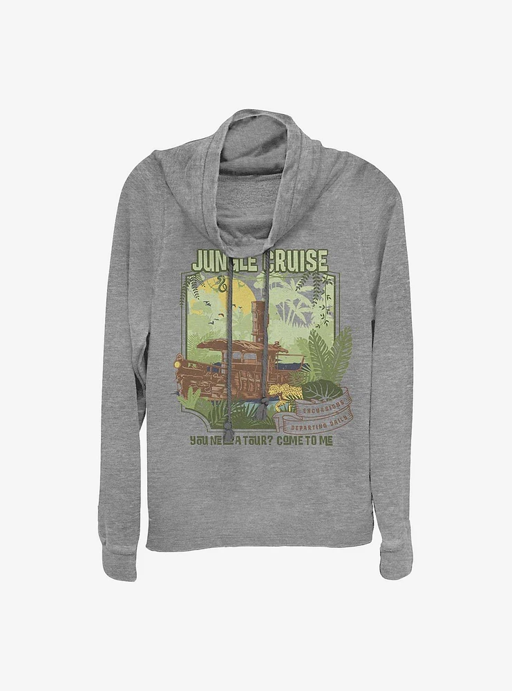 Disney Jungle Cruise Daily Tours Cowlneck Long-Sleeve Girls Top