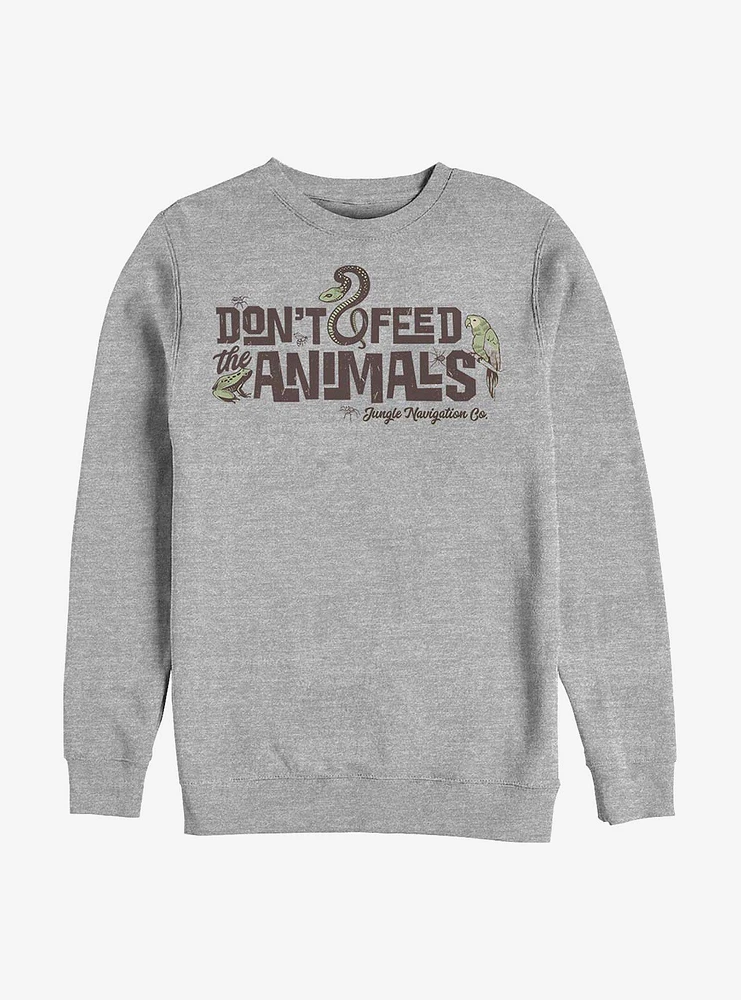 Disney Jungle Cruise Don't Feed The Animals Crew Sweatshirt