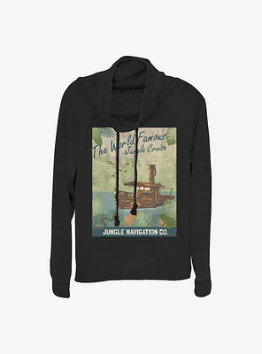 Disney Jungle Cruise Vintage Poster Cowlneck Long-Sleeve Girls Top