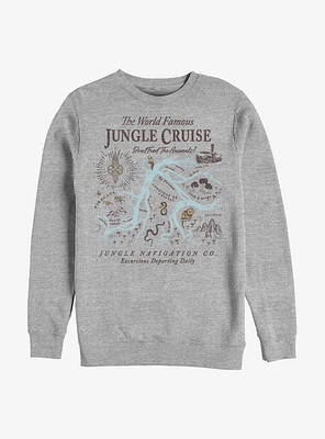 Disney Jungle Cruise Map Crew Sweatshirt